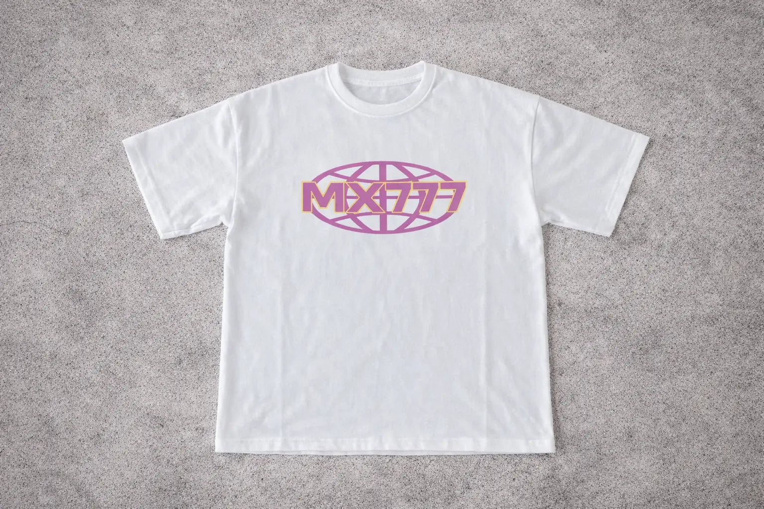 Weißes Oversized T-Shirt mit Front- & Backprint mx777clo