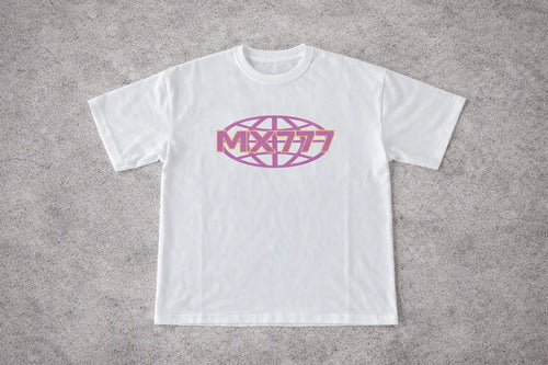 Weißes Oversized T-Shirt mit Front- & Backprint mx777clo