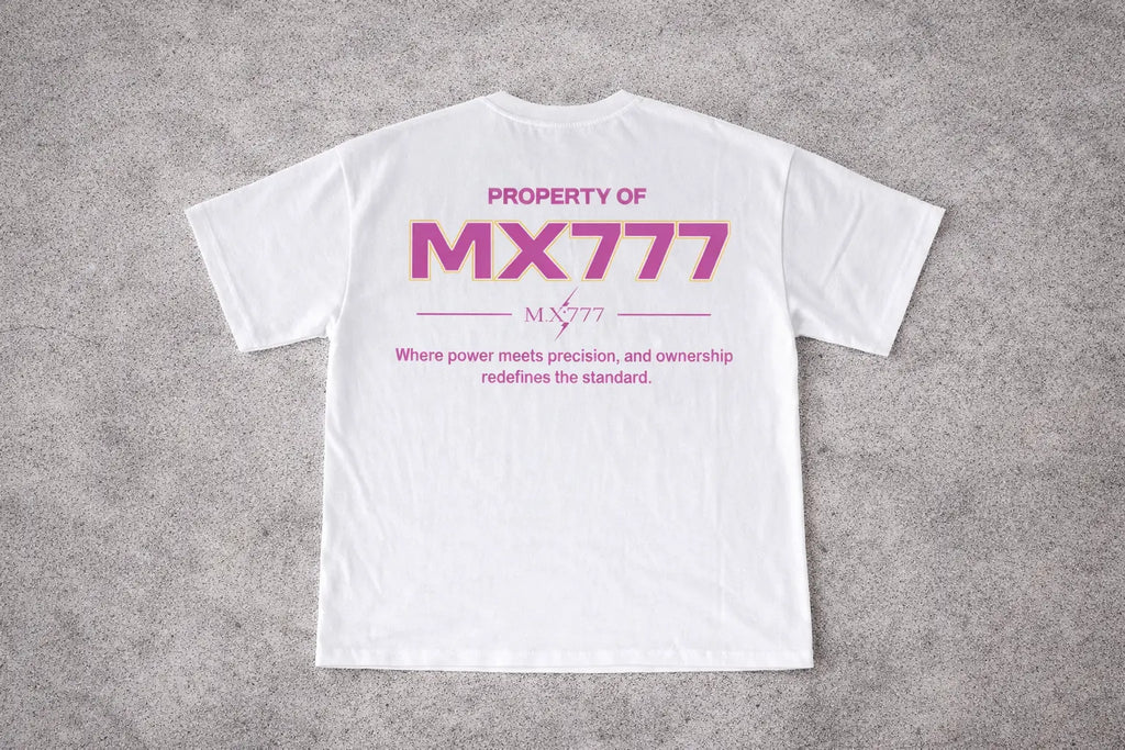 Weißes Oversized T-Shirt mit Front- & Backprint mx777clo