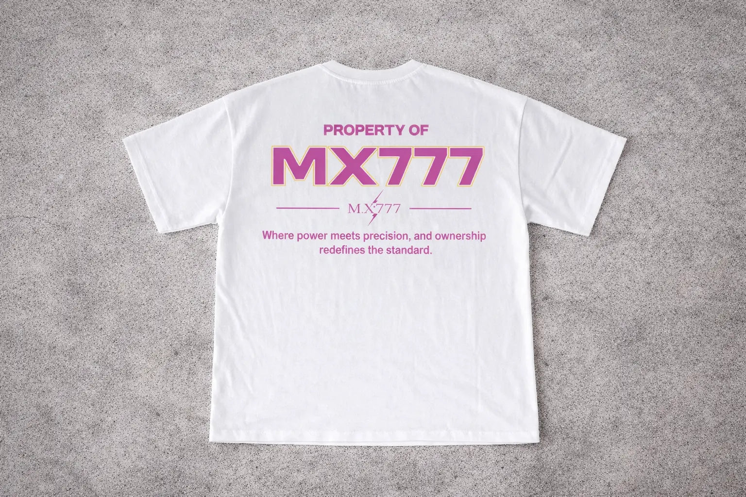 Weißes Oversized T-Shirt mit Front- & Backprint mx777clo